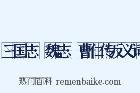 三国志·魏志·曹仁传反义词是什么意思的图片
